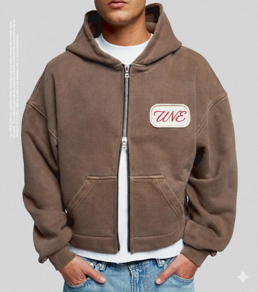 🏷️ UNE Heritage Cropped Zip-Up Hoodie - Image 3