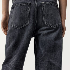UNE Light Gray Washed Straight Jeans